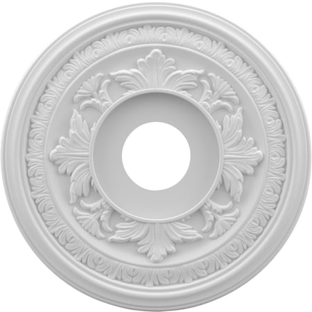 Ekena Millwork Baltimore Thermoformed PVC Ceiling Medallion (Fits Canopies up to 6 1/2"), 16"OD x 3 1/2"ID x 1"P CMP16BA